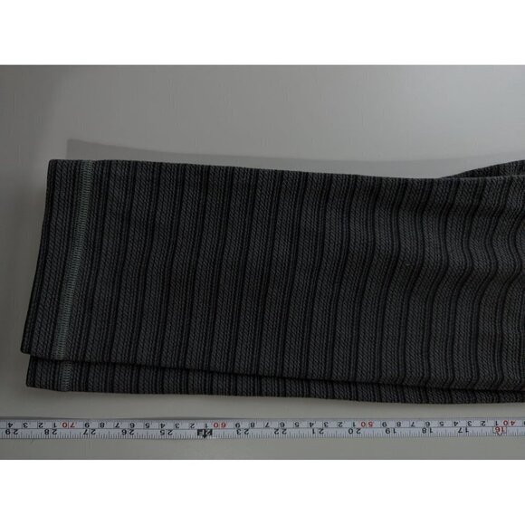 Lululemon Wunder Under Crop II Size 6 Textured Stripe Slate Deep Coal - Picture 8 of 9